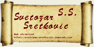 Svetozar Sretković vizit kartica